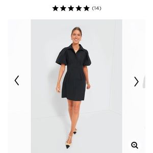 Tuckernuck Black Puff Sleeve Dress